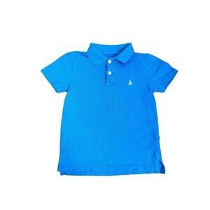 Crewcuts Kids Polo Shirt XS (4-5) Blue Cotton Short Sleeve